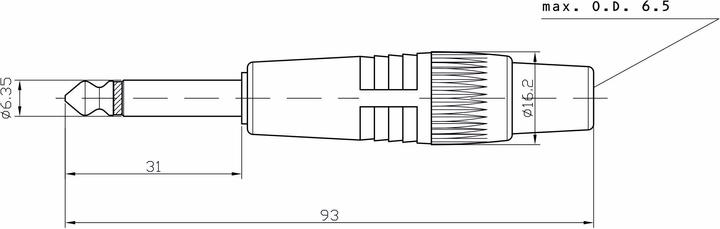 Image du produit Bemero Prise jack BC2001BK-M