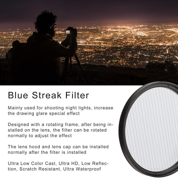 Produktbild 7artisans 72mm STREAK filter - Blue (72 mm, Effekt Filter)