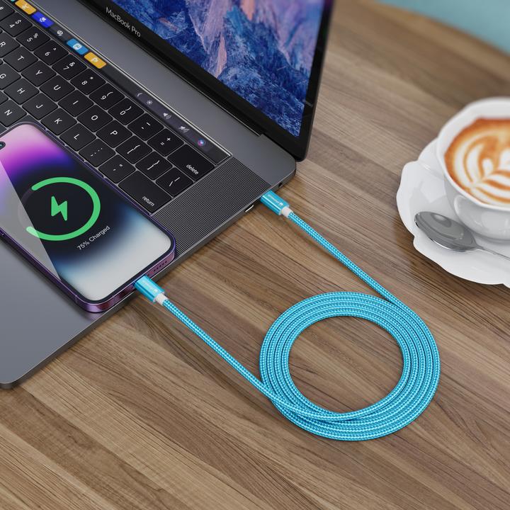 Immagine prodotto PhoneLook Cavo di ricarica USB-C contro USB-C in nylon chiaro (1.50 m)
