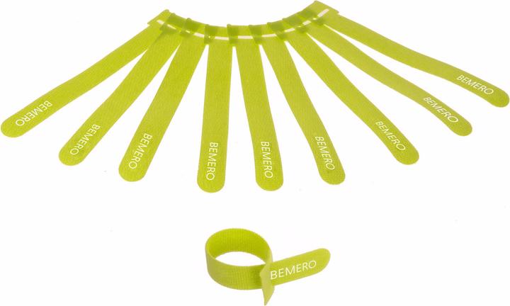 Produktbild Bemero Klett-Kabelbinder 16015GN-MP 10 Stk. (Klettkabelbinder, 160 mm, 10 Stk.)