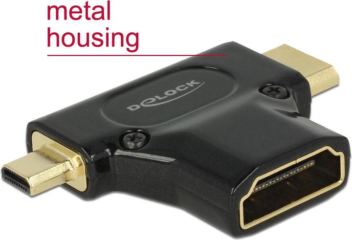 Image du produit Delock Adaptateur HDMI haut débit avec Ethernet (HDMI, Mini HDMI, 4.18 cm)
