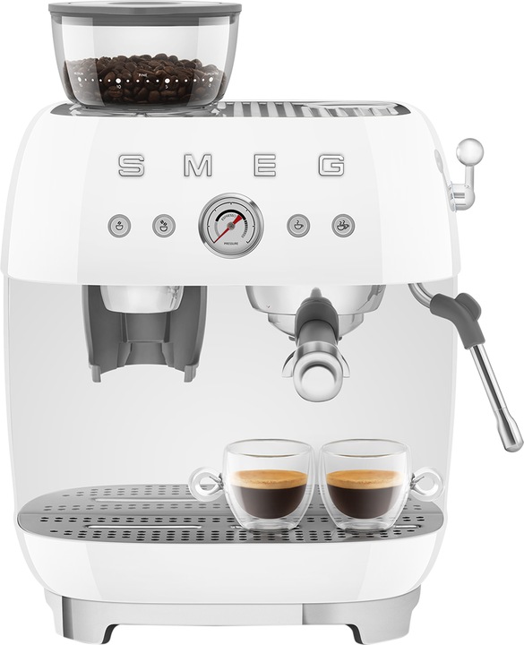 Actual product image Smeg EGF03WHEU Espresso machine, fully automatic coffee machine 50s Style, white