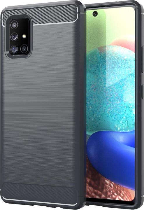 Actual product image Cadorabo TPU Ultra Slim carbon stainless steel Combi Cover (Samsung Galaxy A71)