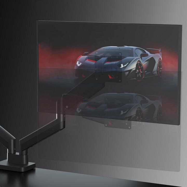 Actual product image Gembird Schreibtisch montiert einstellbare Doppelmonitorarm 17 "-32" Schwarz (Table, 32", 10 kg)