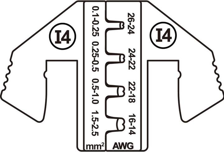 Image du produit Toolcraft Plage de sertissage des fiches plates : 0,1 à 2,5 mm². (34.10 mm)