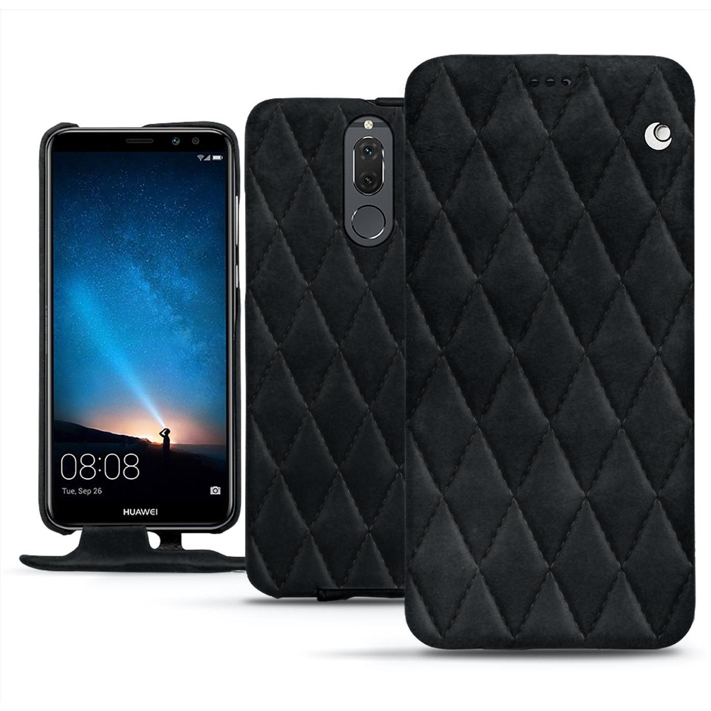 Noreve Lederschutzhülle vertikal (Huawei Mate 10 Lite), Smartphone Hülle, Schwarz