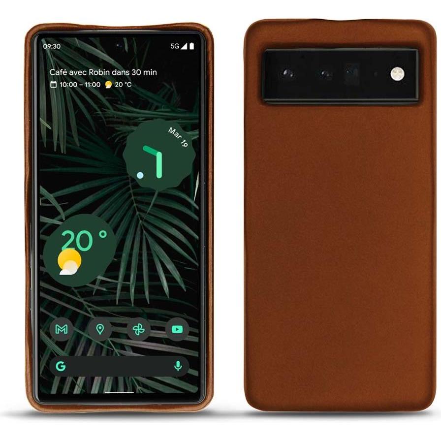 Noreve Lederschutzhülle (Google Pixel 6 Pro), Smartphone Hülle, Braun