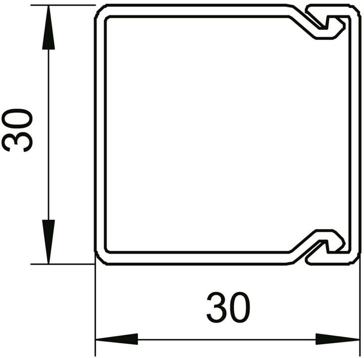 Produktbild OBO Bettermann OBO Wandund Deckenkanal WDK reinweiss (Kabelkanal, 200 cm)