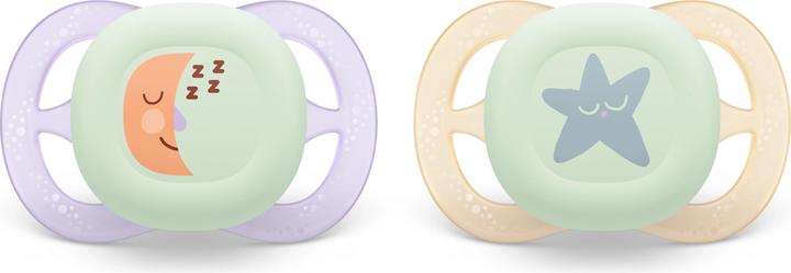 Actual product image Philips Avent Pacifier SCF075/17 ultra start Nighttime (2x, 0 - 6 Months)