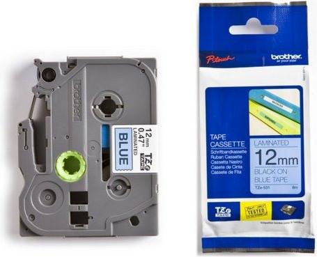 Actual product image Brother Tze-531 (1.20 cm, Blue, Black)
