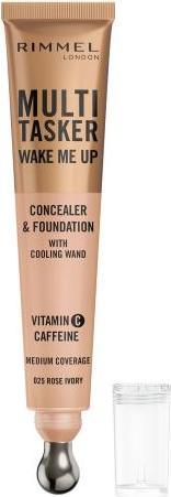 Produktbild Rimmel London Rimmel Multi-Tasker Wake Me Up Foundation & Concealer 20ml 025 Rose Ivory (025 Rose Ivory)