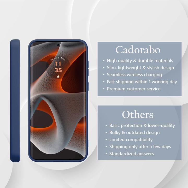 Actual product image Cadorabo Case for Motorola Moto Edge 50 Pro TPU Liquid Silicone Cover