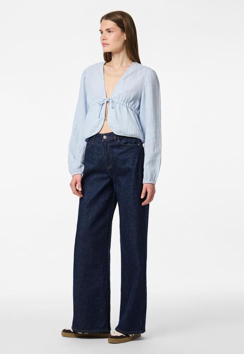 Actual product image Pieces PCSASTINA Musselin Oberteil mit langen Ärmeln (S)