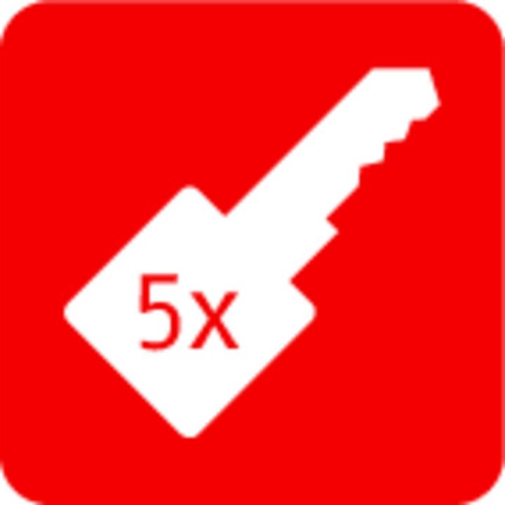 Productafbeelding Abus 25/70 met 5 sleutels kd. Slotlabel