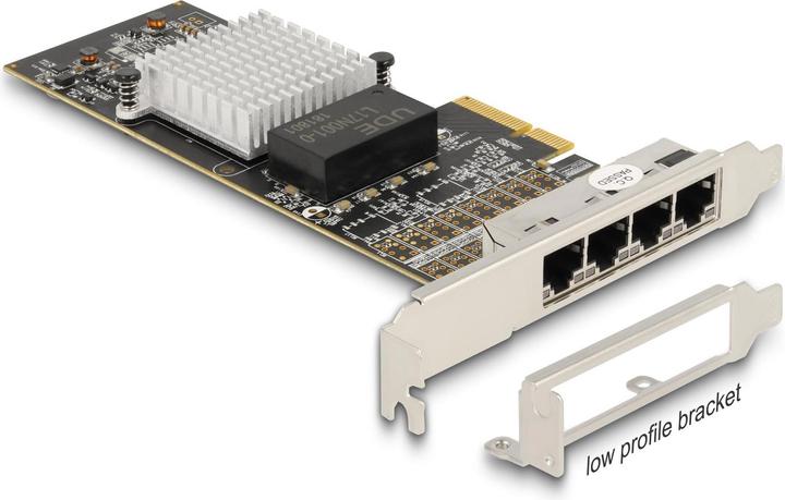 Actual product image Delock PCI Express x4 card to 4 x RJ45 Gigabit LAN i350 (Mini PCI Express)