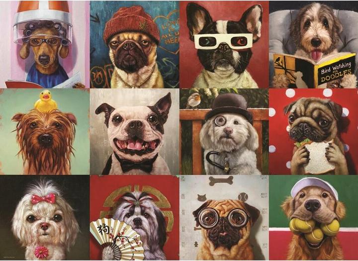 Productafbeelding Eurographics Grappige honden door Lucia Heffernan (1000 onderdelen)