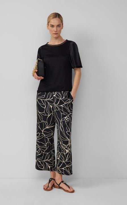 Immagine prodotto S.Oliver T-Shirt Viskose-T-Shirt mit Rundhalsausschnitt und Satin-Ärmeln (34)