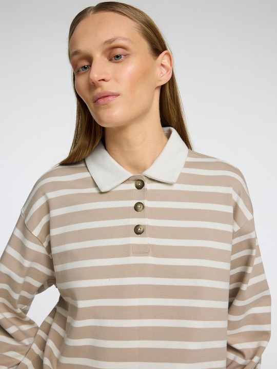 Produktbild Selected Femme Streifen Langarm-Poloshirt (XS)