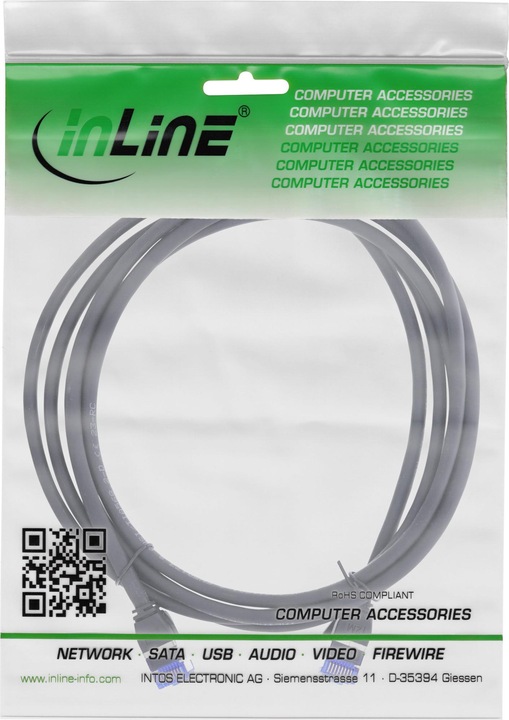 Actual product image InLine Slim patch cable (S/FTP, CAT6a, 5 m)