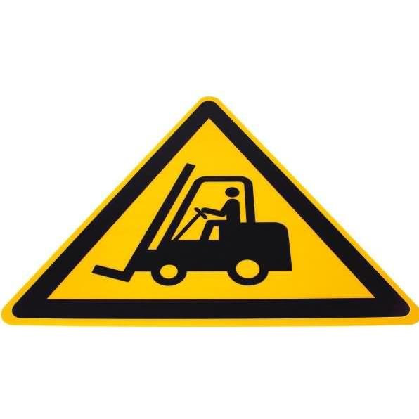 Tarifold, Sicherheitskennzeichnung, Sicherheitspiktogramm Vorsicht Gabelstapler selbstklebend 430x375mm
