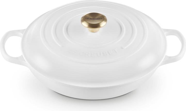 Produktbild Le Creuset Profitopf SIGNATURE weiss (30 cm, Kochtopf, Gusseisen)