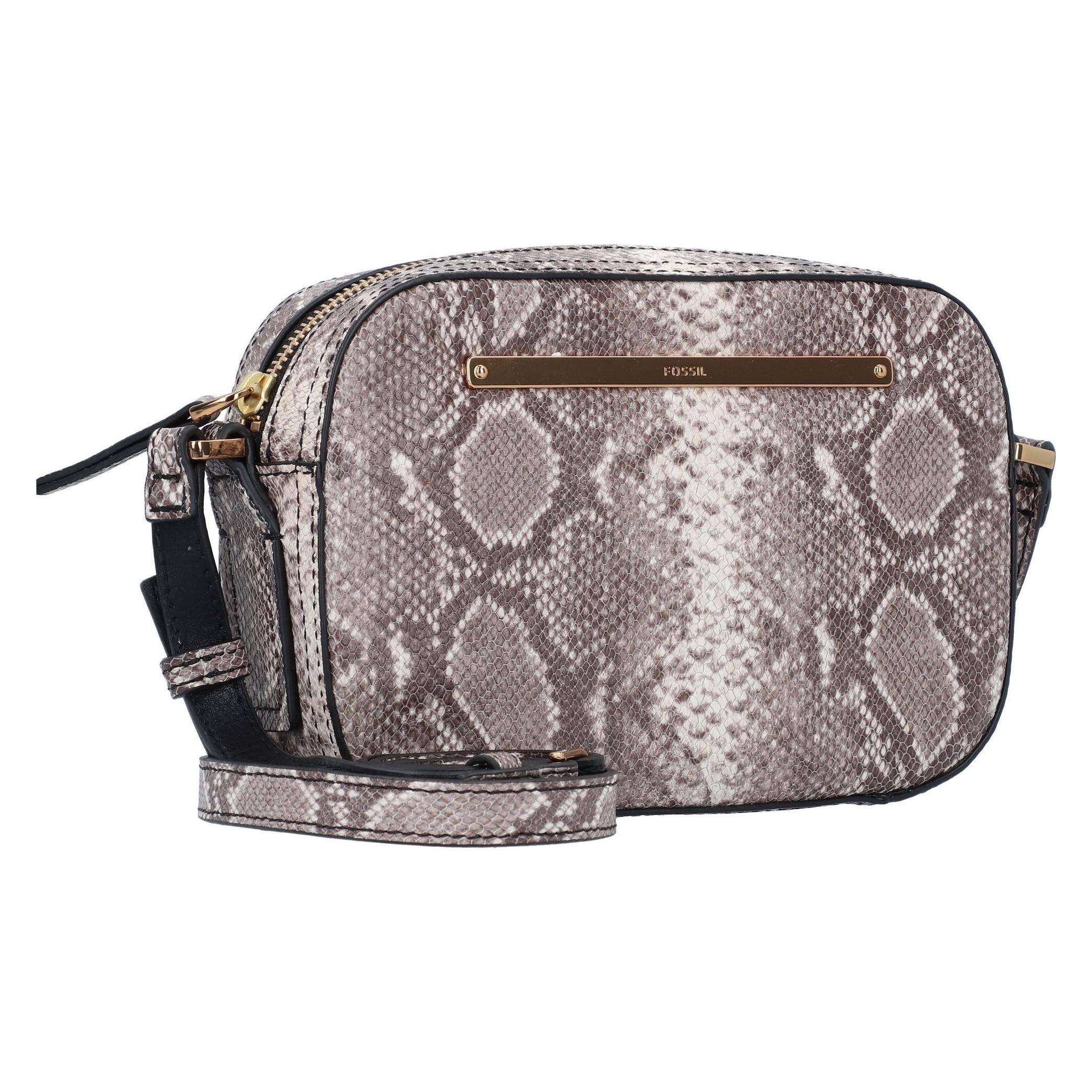 Fossil, Damen, Handtasche, Liza Umhängetasche Leder 20 Cm, Grau