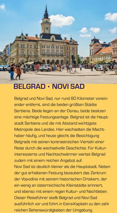 Produktbild Reiseführer Belgrad und Novi Sad (Deutsch, Birgitta Gabriela Hannover Moser, 2019)