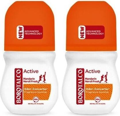 Productafbeelding Borotalco Deo Roll-on Actief Mandarijn & Neroli 50 ml (Rol op, 50 ml)
