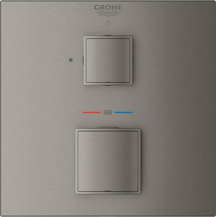 Productafbeelding Grohe Thermostaat GROHTHERM CUBE ec 1 Abspv hardgrafiet geborsteld