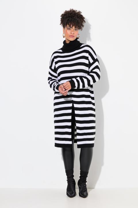 Produktbild Miamoda Long-Pullover, A-Linie, Ringel, Saumschlitz (46, 48)