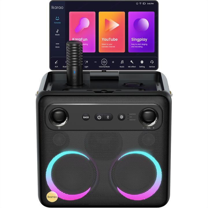 Produktbild Ikarao Karaokebox Break X2 10" Screen 2 Mikrofone, 600W (1x 300 W)