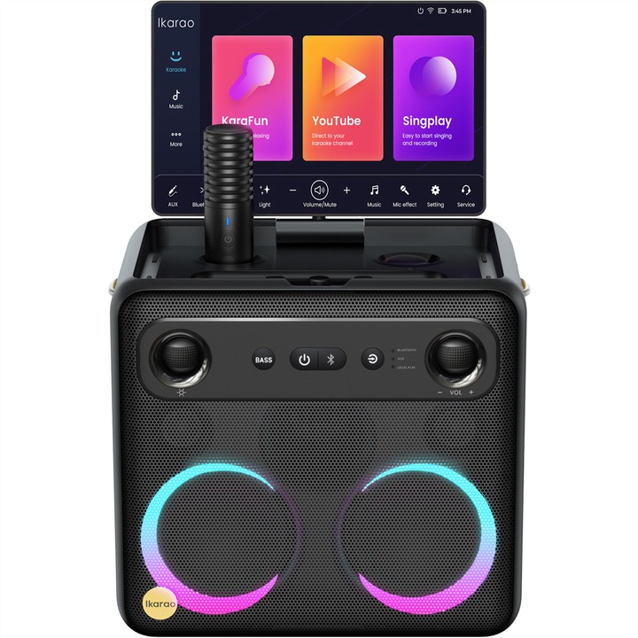 Produktbild Ikarao Karaokebox Break X2 10" Screen 2 Mikrofone, 600W