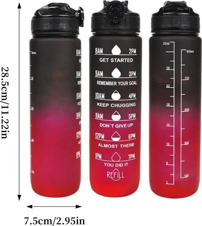 Produktbild ASMI Trinkflasche auslaufsicher mit Farbverlaufsdesign 1000 ml (1 l)