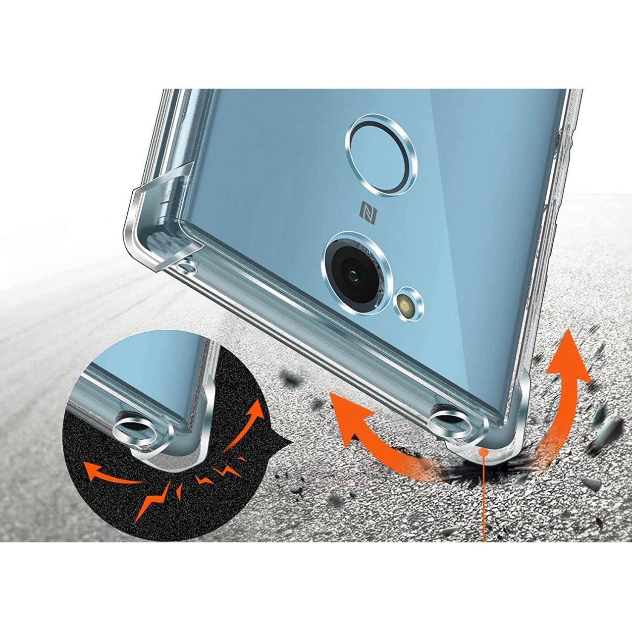 Thumbnail - Screenguard Sony Xperia XA2 Hülle Crystal Soft Airbag Bumper (Sony Xperia XA2), Smartphone Hülle, Transparent