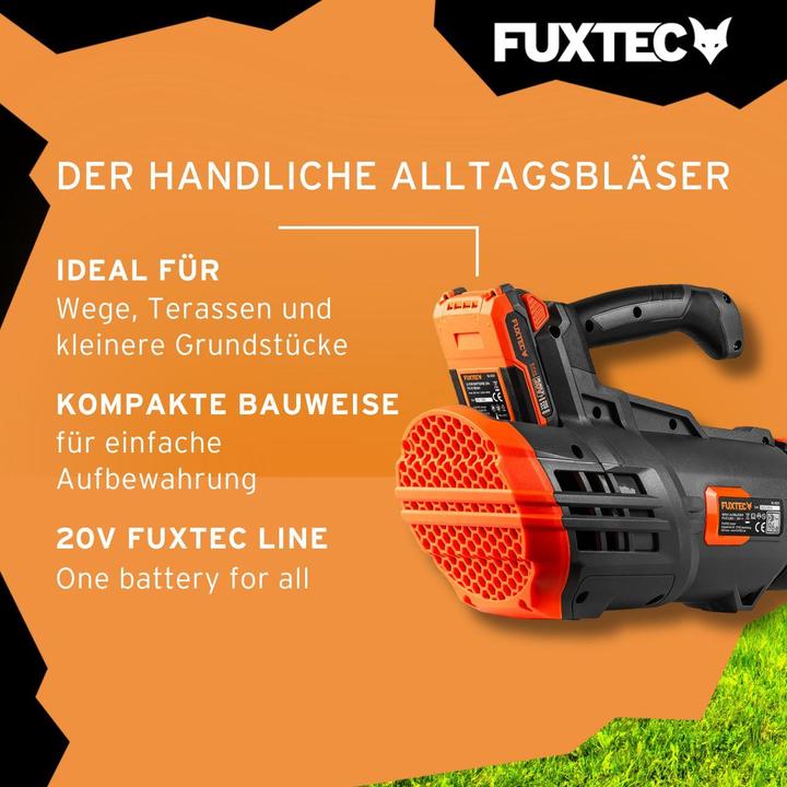 Productafbeelding Fuxtec 20V accu bladblazer FX-E1LB20 - zonder accu/oplader (FX-E1LB20) (Oplaadbare batterij, Bladblazer)