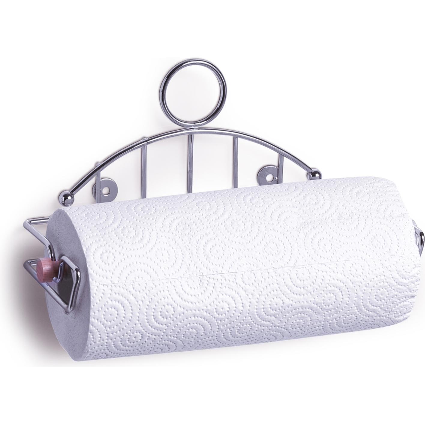 Zeller Present Papierrollenhalter, Küchenrollenhalter, Silber