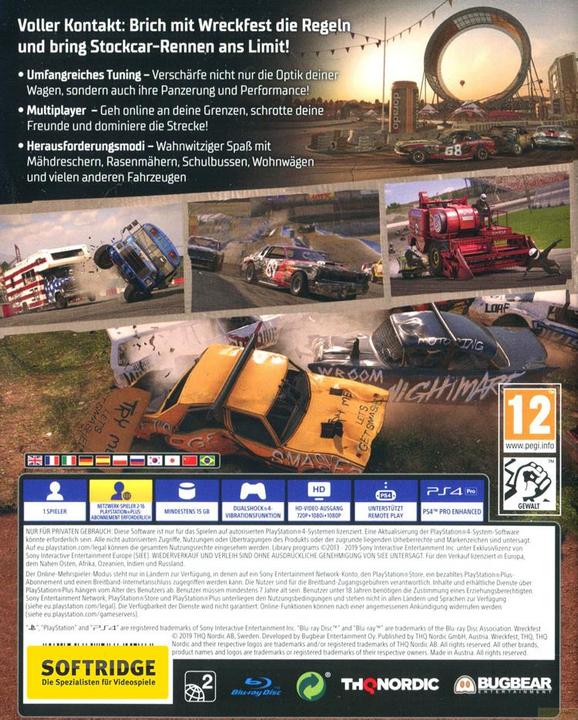 Produktbild THQ Wreckfest (PS4, DE)