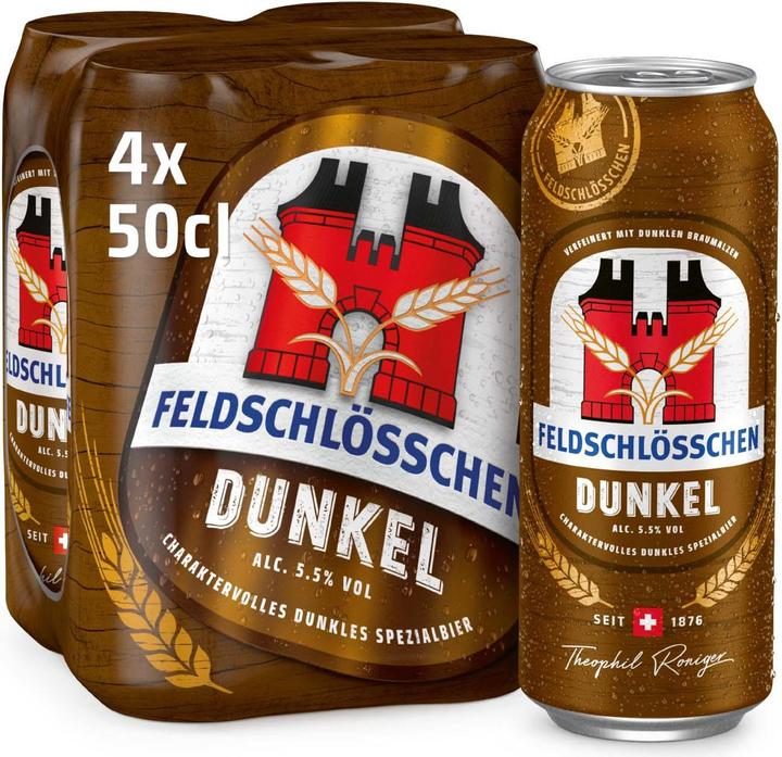 Feldschlösschen Bière spéciale brune (4 x 50 cl)