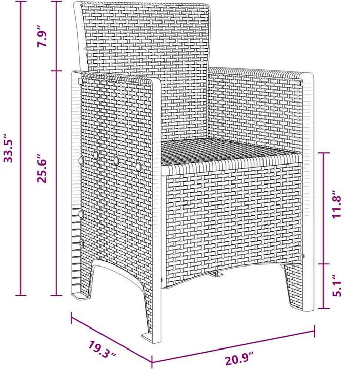 Produktbild vidaXL Gartentischset (100 x 100 x 73 cm)