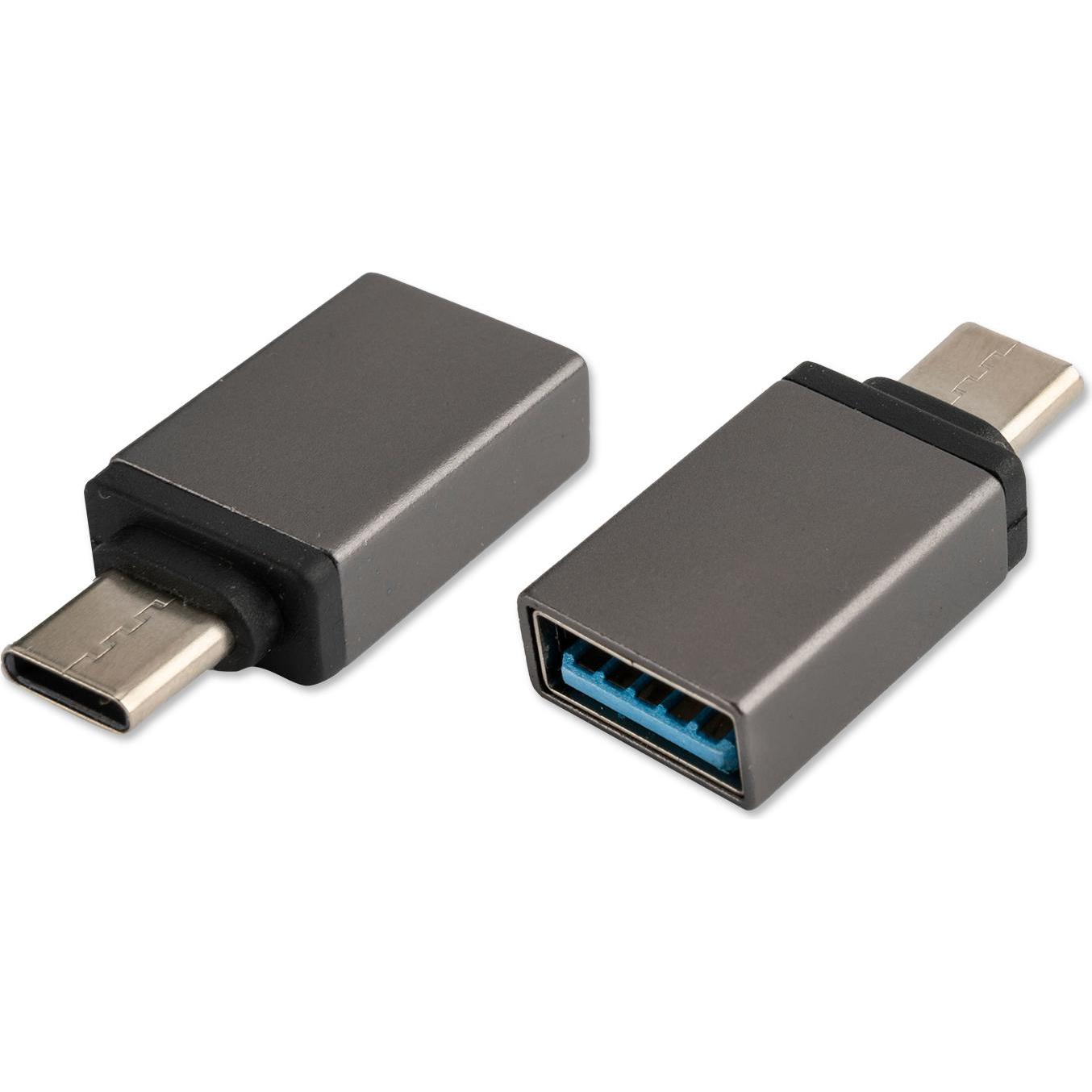 4smarts USB Typ-C zu (USB Typ-C, 1.40 cm), Data + Video Adapter, Grau