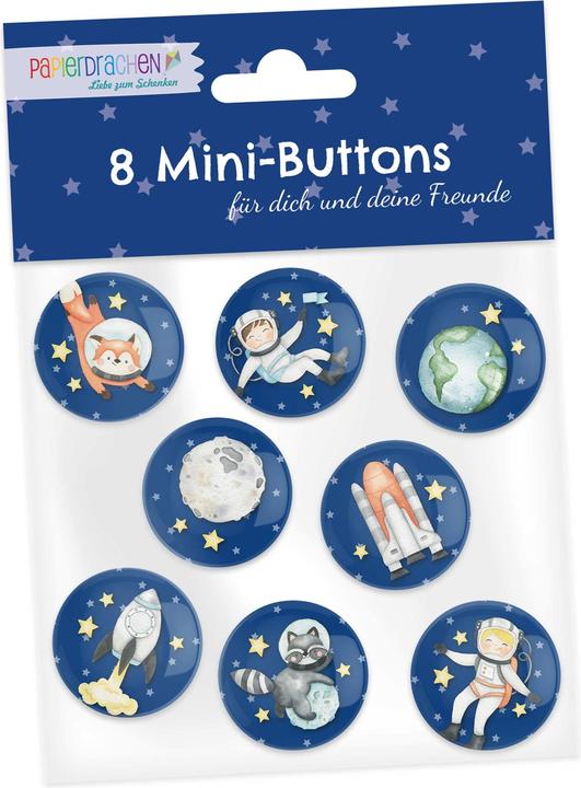 Produktbild Papierdrachen 8 Mini Buttons - Astronaut