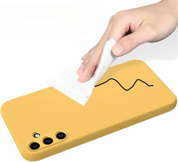 Image du produit Cover-Discount Galaxy A55 - Housse en caoutchouc silicone jaune (Samsung Galaxy A55)