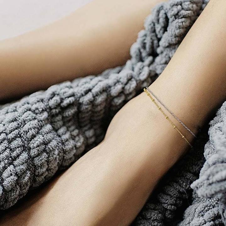 Actual product image Engelsrufer Anklet Dots Bicolor (Stainless steel, 27 cm)