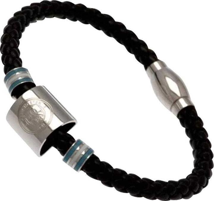 Immagine prodotto Manchester City FC Bracciale unisexe in pelle con annaffiatoio colorato (20% acciaio inox, 80% pelle)