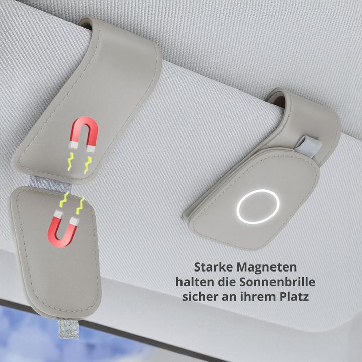 Actual product image Hermex Brillenablage fürs Auto Sonnenblende-Clip Sonnenbrillenhalter Etui