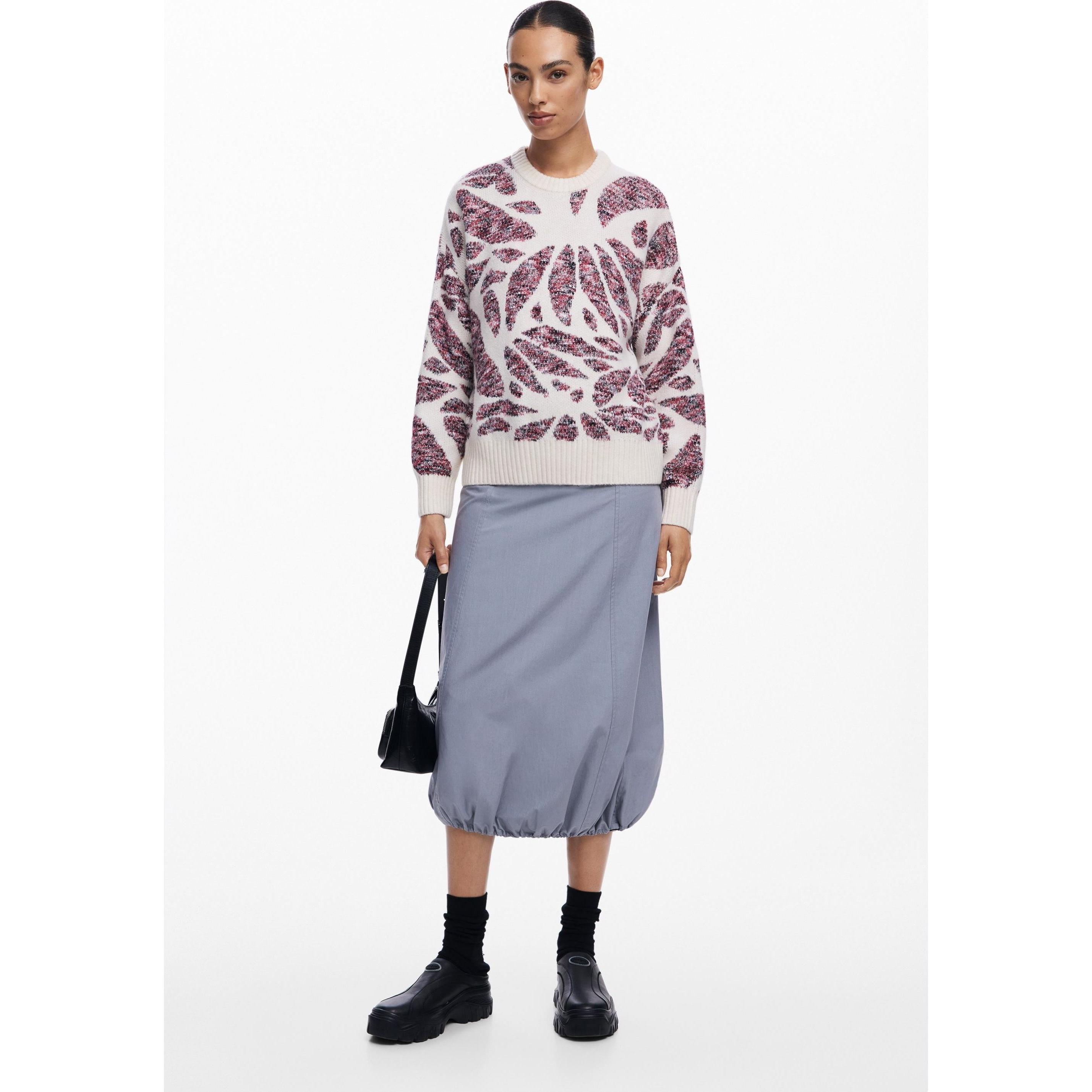 Thumbnail - Desigual, Damen, Pullover, Kamloops, Weiss, Violett, (XL)