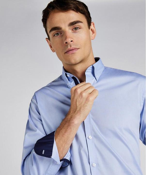 Immagine prodotto Kustom Kit Premium Camicia Conforme alla Taglia Contrasto Manica Lunga Uomo (XL)