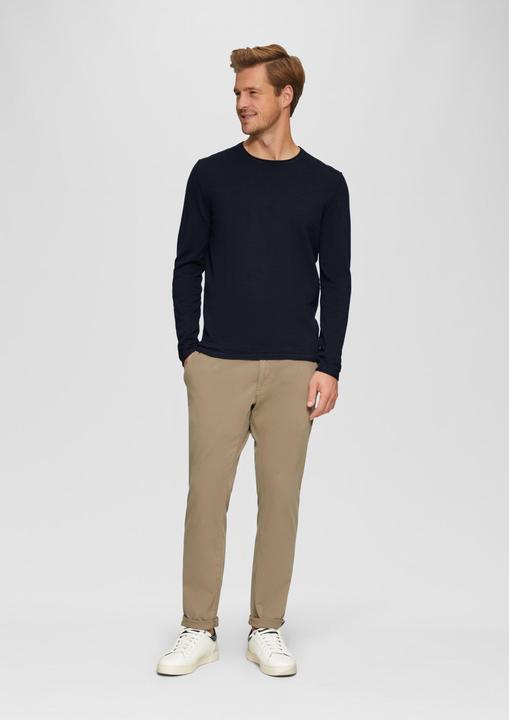 Produktbild S.Oliver Strickpullover Strickpullover mit Flammgarnstruktur und Rollsaum-Details (L)