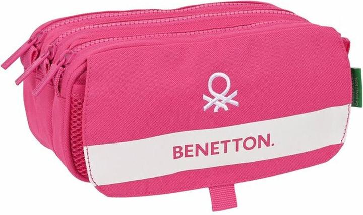 Benetton Dreifaches Mehrzweck-Etui Raspberry 21,5 x 10 x 8 cm Pink