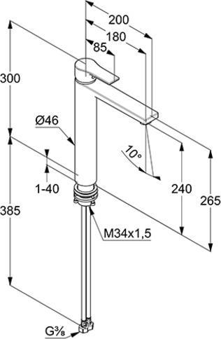 Immagine prodotto Kludi Miscelatore monocomando per lavabo ZENTA SL